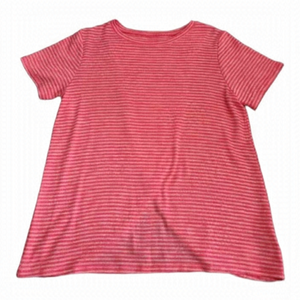 Zella Girls Pink Striped Spliced Back T-Shirt Size L